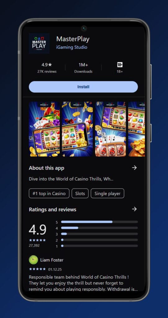 Mobile app download masterplay casino