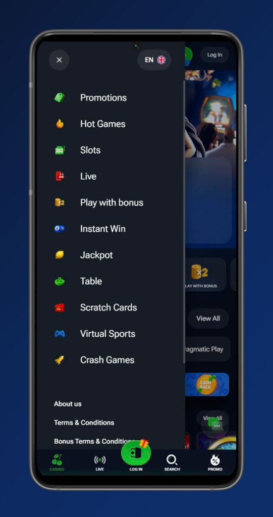 menu masterplay casino